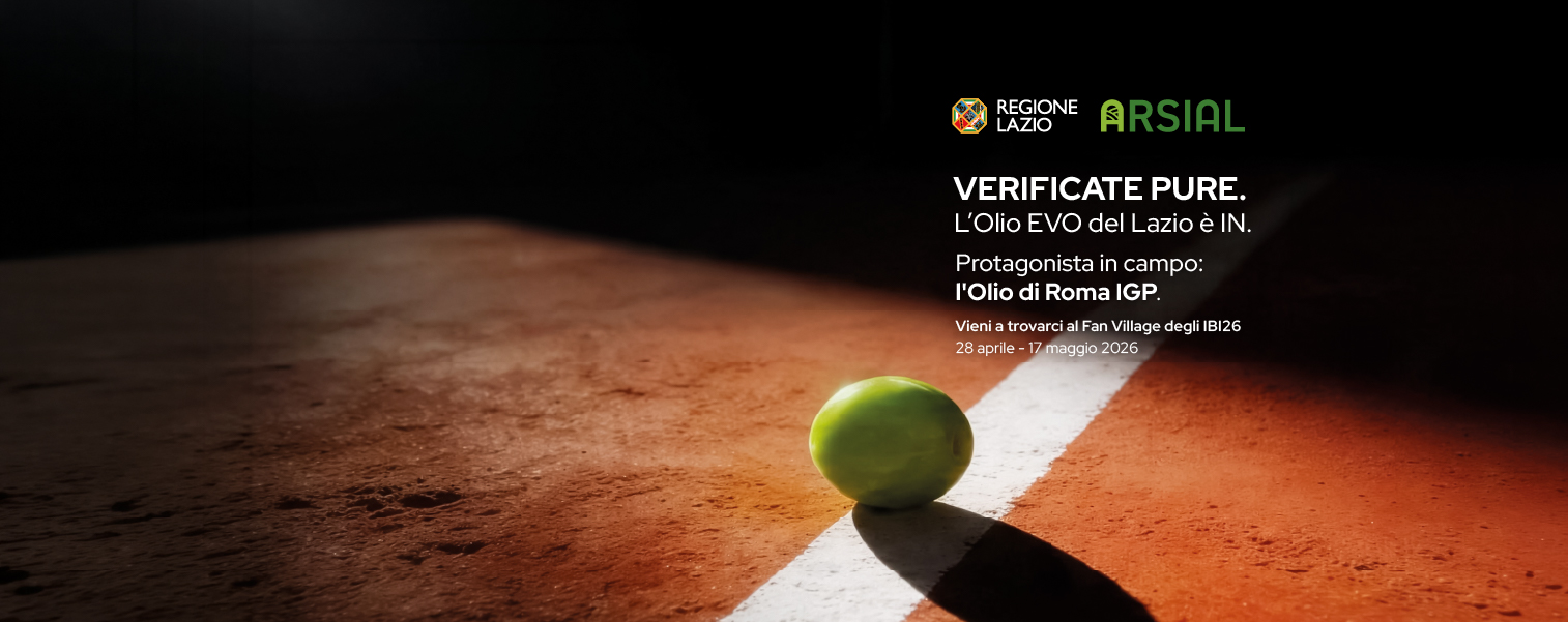 L'olio EVO del Lazio protagonista agli Internazionali BNL d’Italia