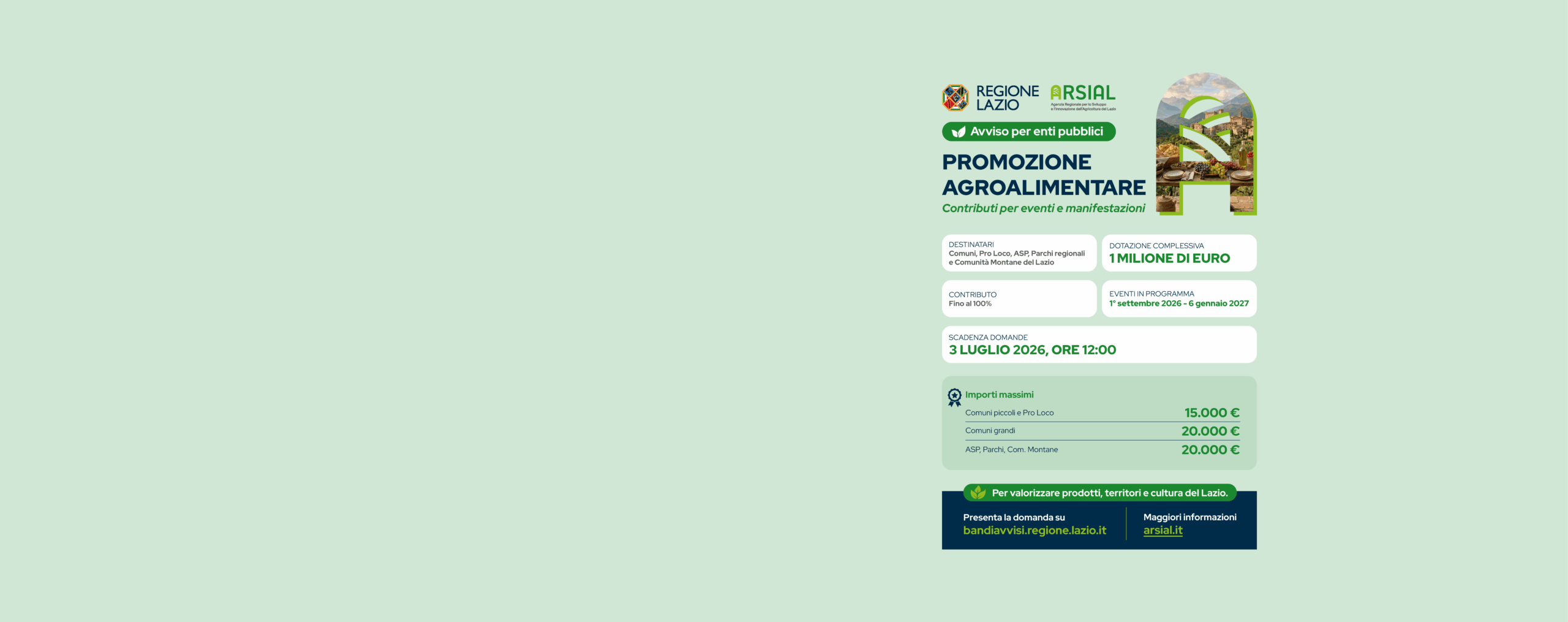 Un milione di euro per la promozione agroalimentare: