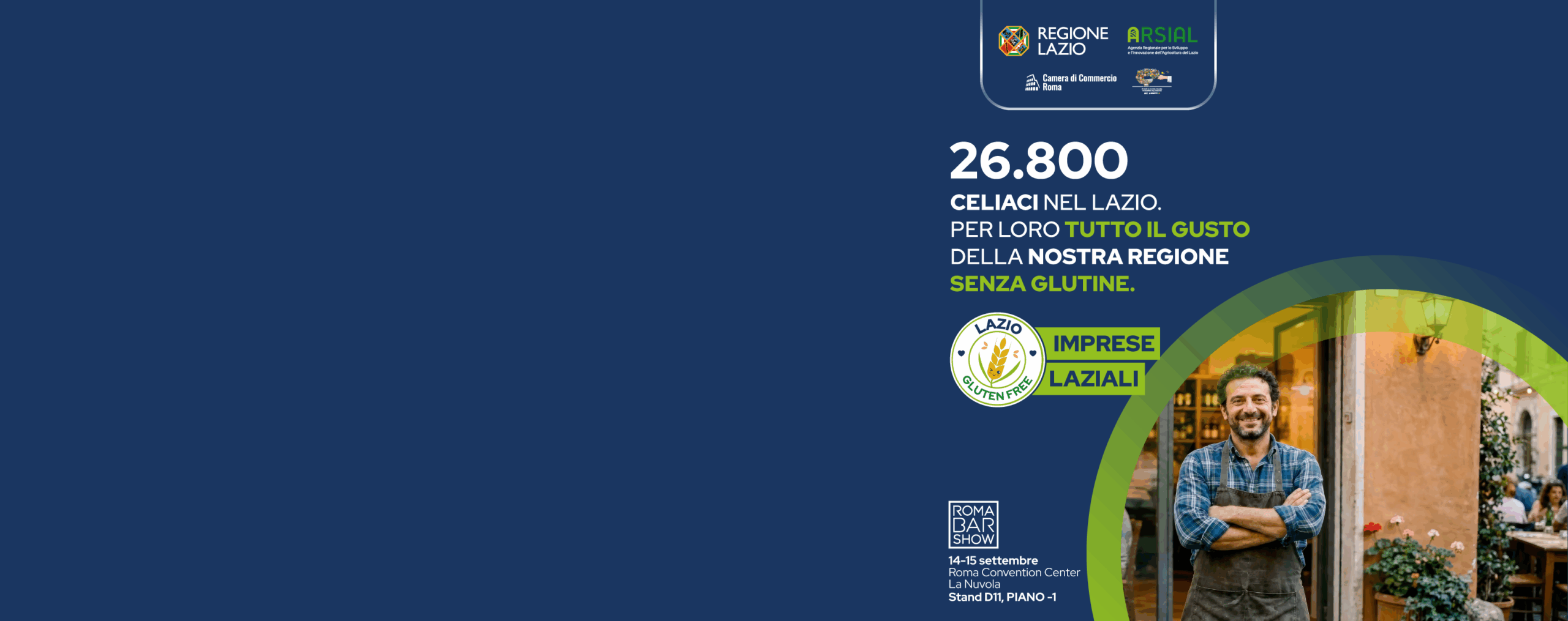 Roma Bar Show 2026, Regione Lazio e Arsial promuovono il “senza glutine”